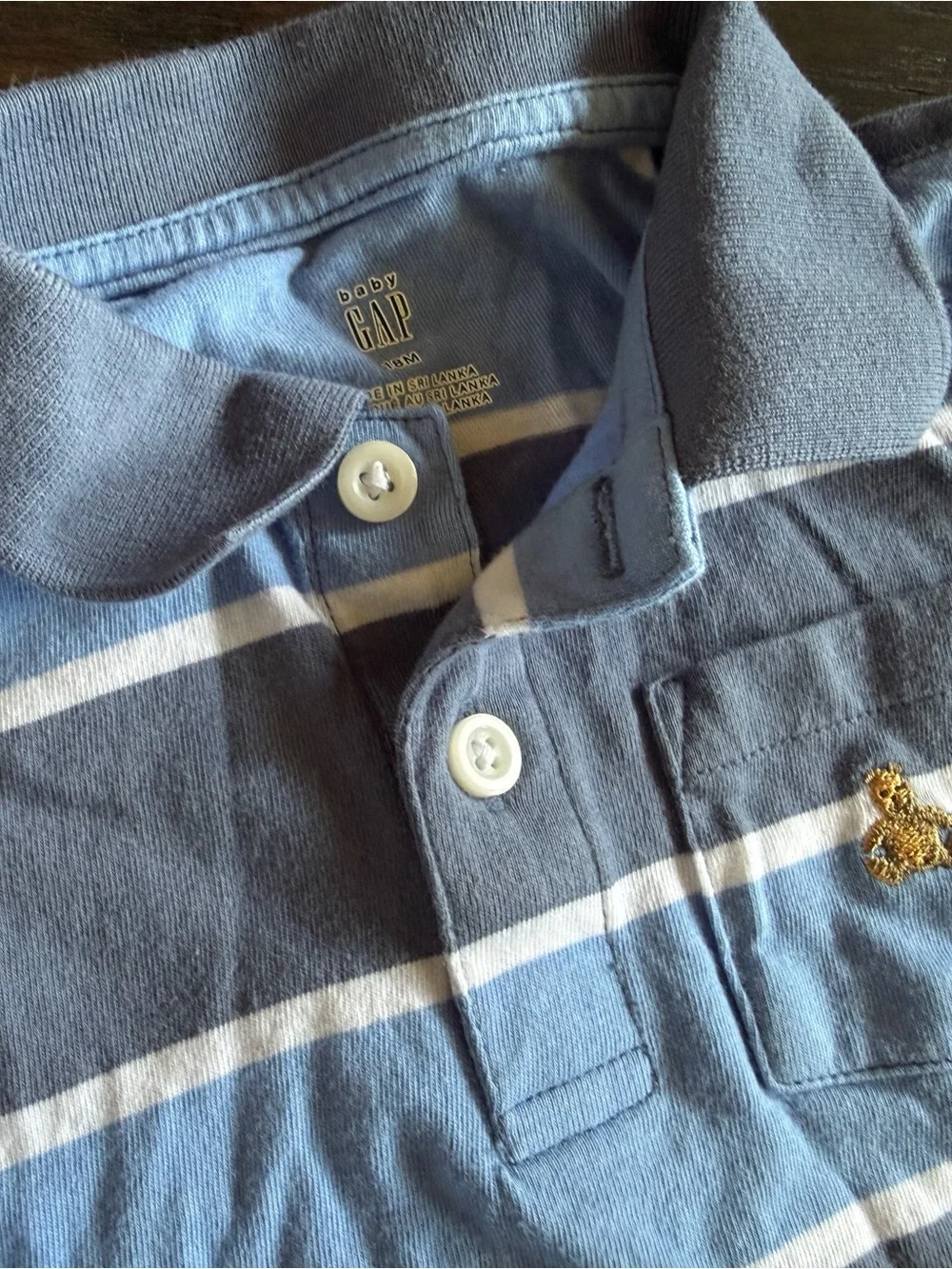 Blue Striped Polo Shirt- Baby Gap